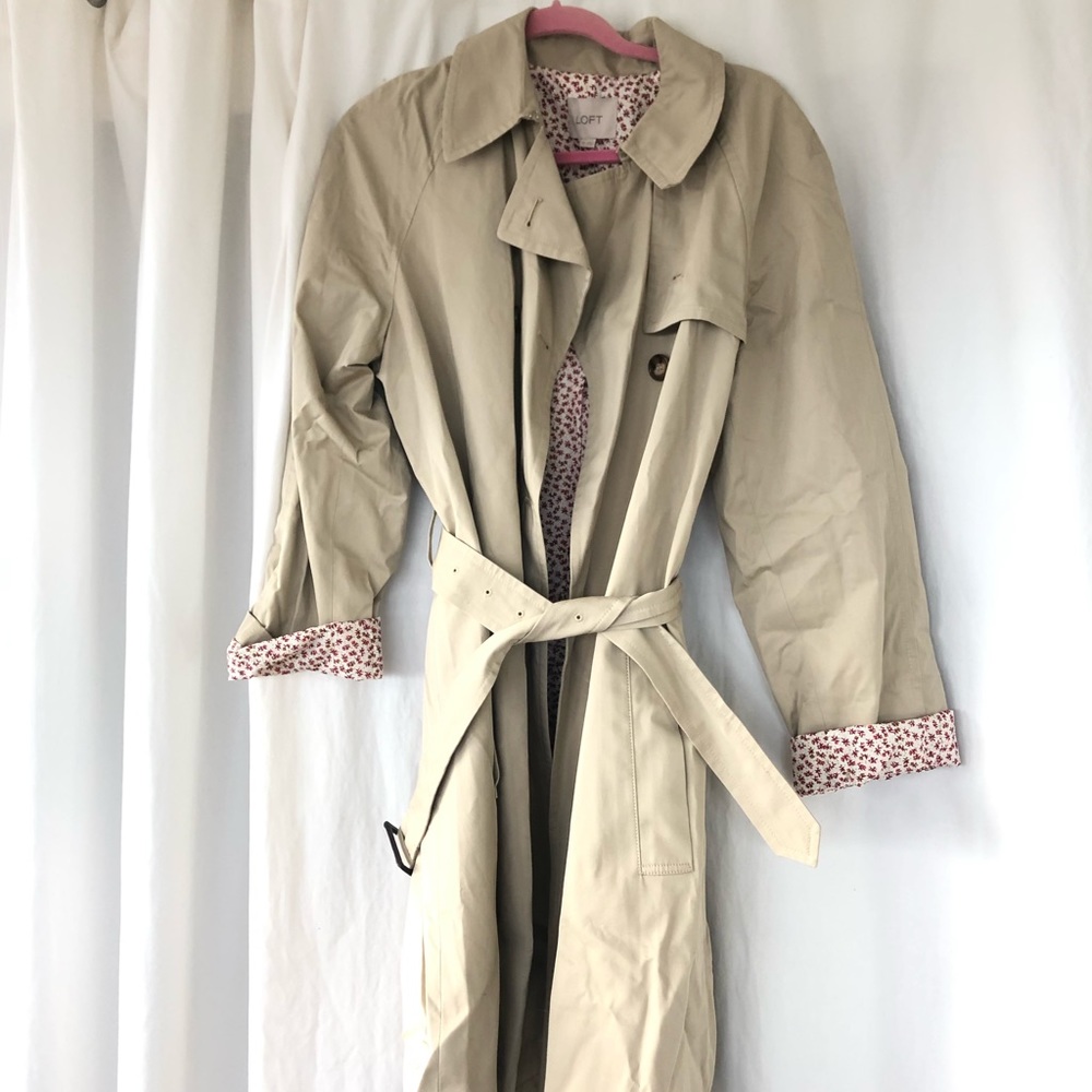 Floral lined Trench Coat